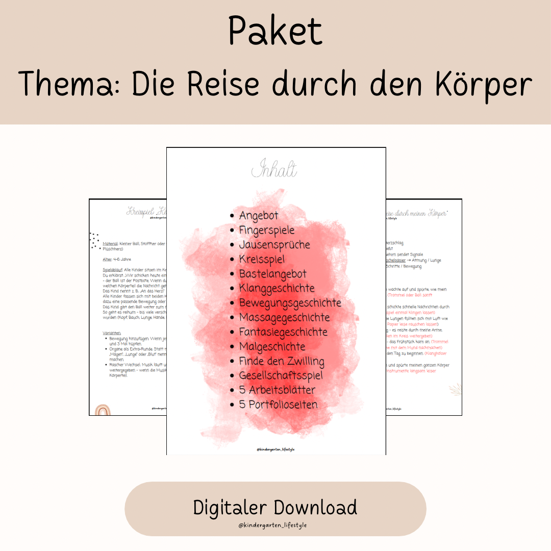 Paket Thema: Die Reise durch den Körper