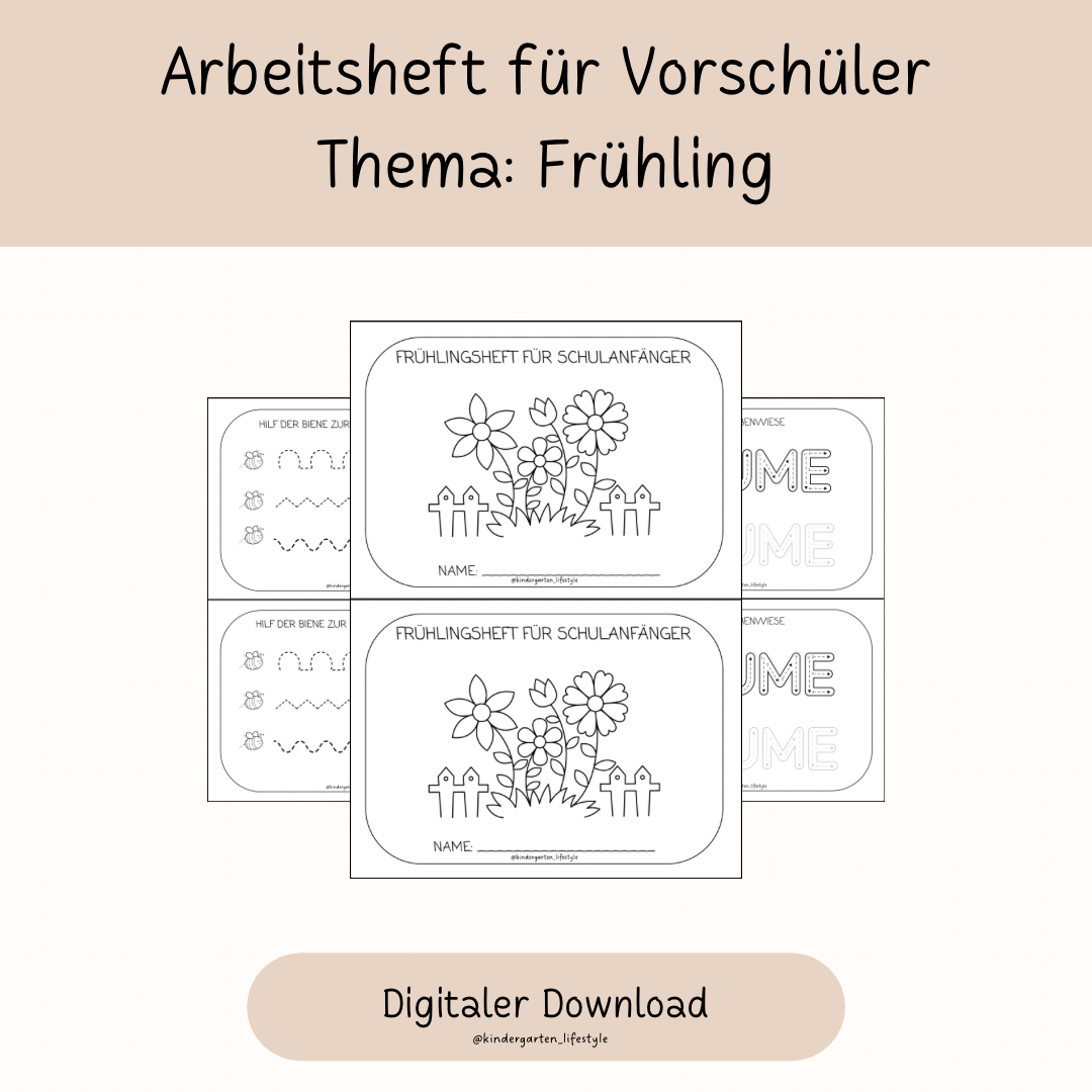 Arbeitsheft für Vorschüler Thema: Frühling