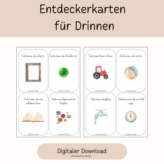 40 Entdeckerkarten für Drinnen