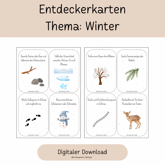 40 Entdeckerkarten Thema: Winter
