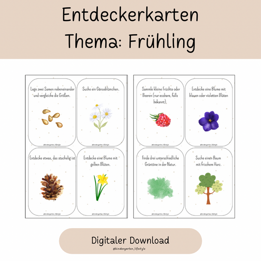40 Entdeckerkarten Thema: Frühling