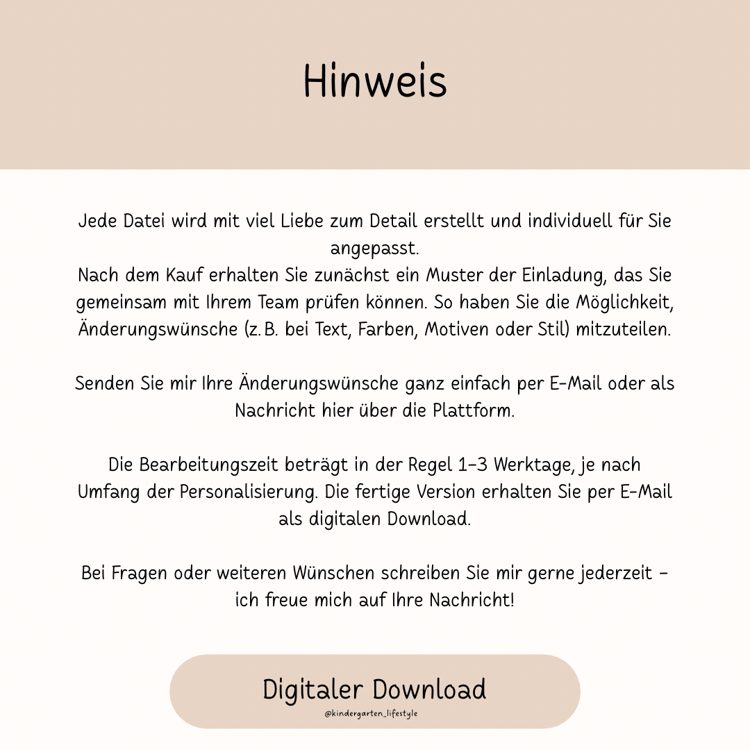 Verschiedene Einladungen (personalisierbar)