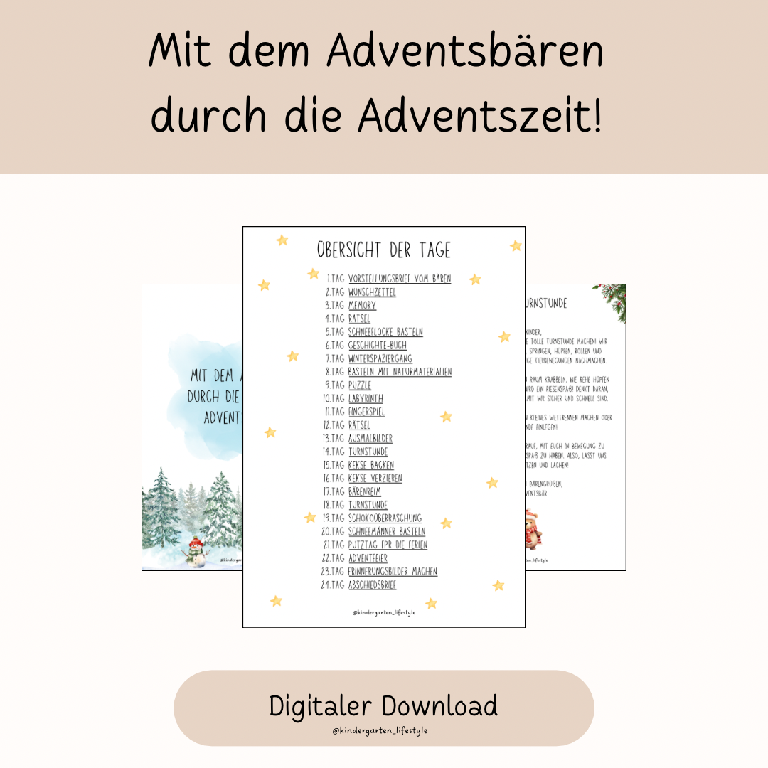 Mit dem Adventsbären durch die Adventszeit