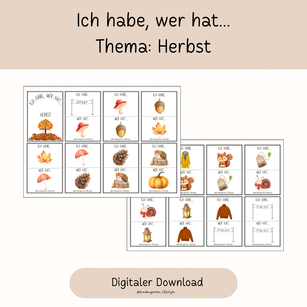 Ich habe, wer hat… Thema: Herbst