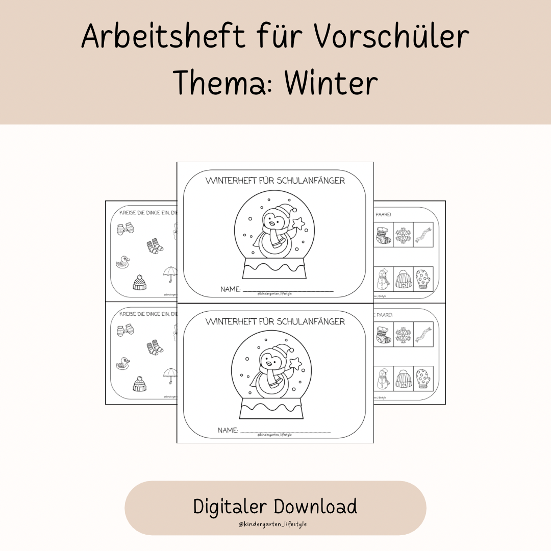 Arbeitsheft für Vorschüler Thema: Winter