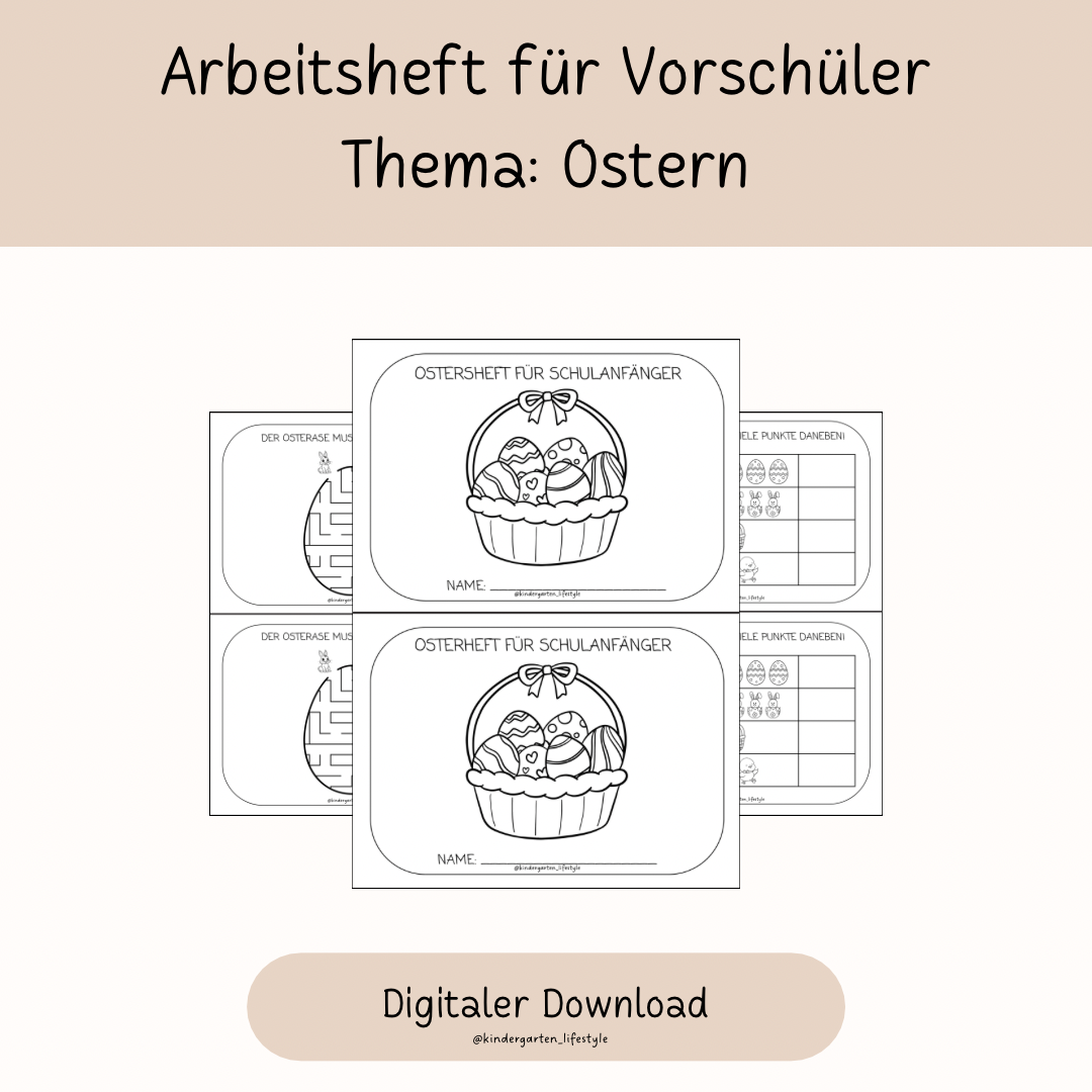Arbeitsheft für Vorschüler Thema: Ostern