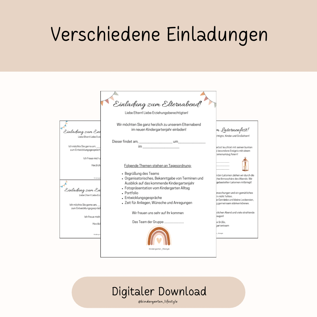 Verschiedene Einladungen