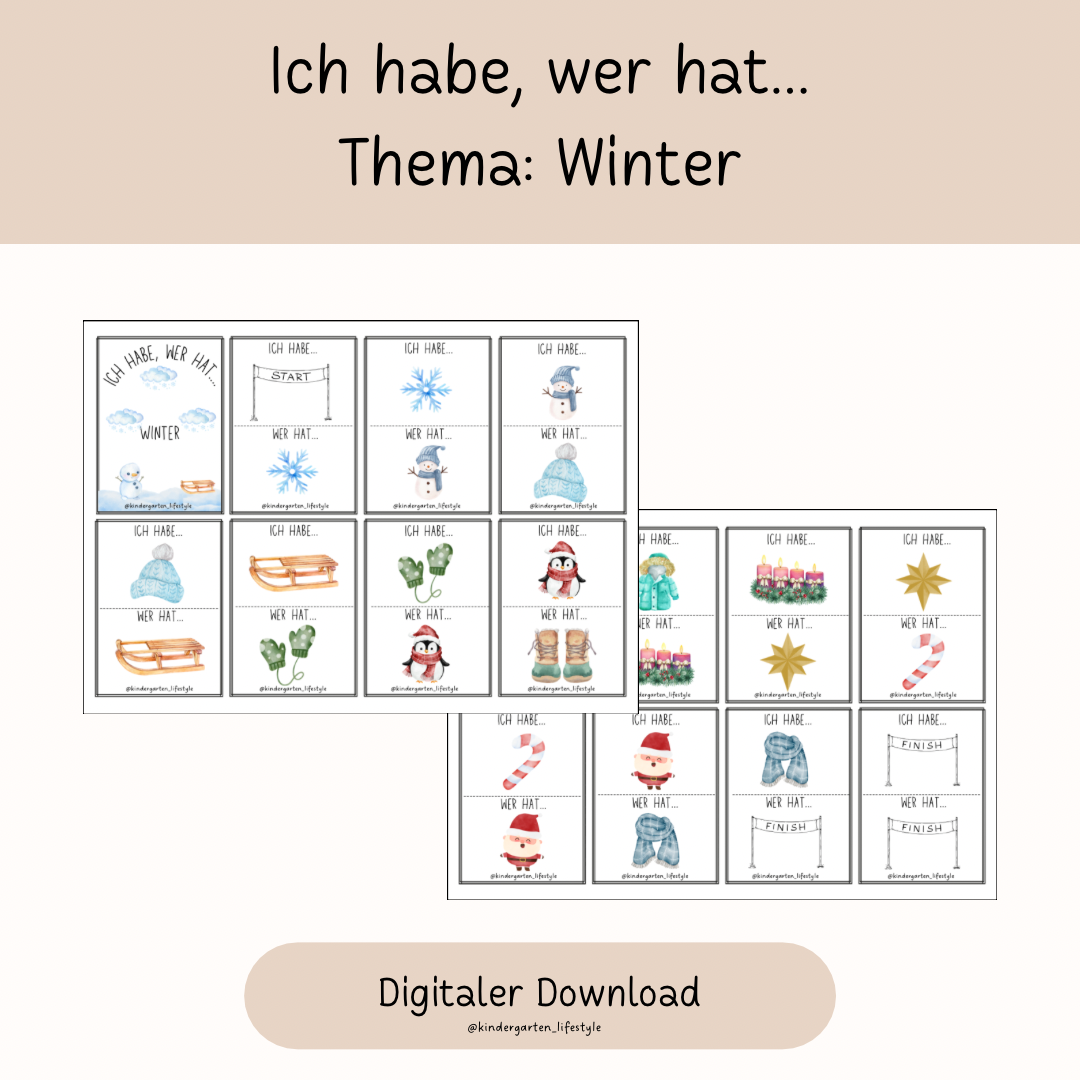 Ich habe, wer hat… Thema: Winter