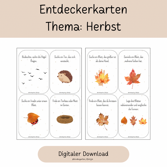 40 Entdeckerkarten Thema: Herbst
