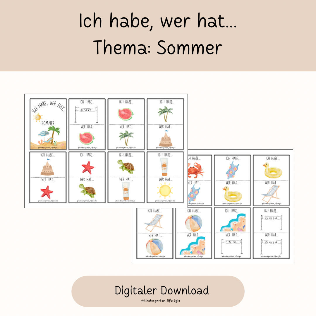 Ich habe, wer hat… Thema: Sommer