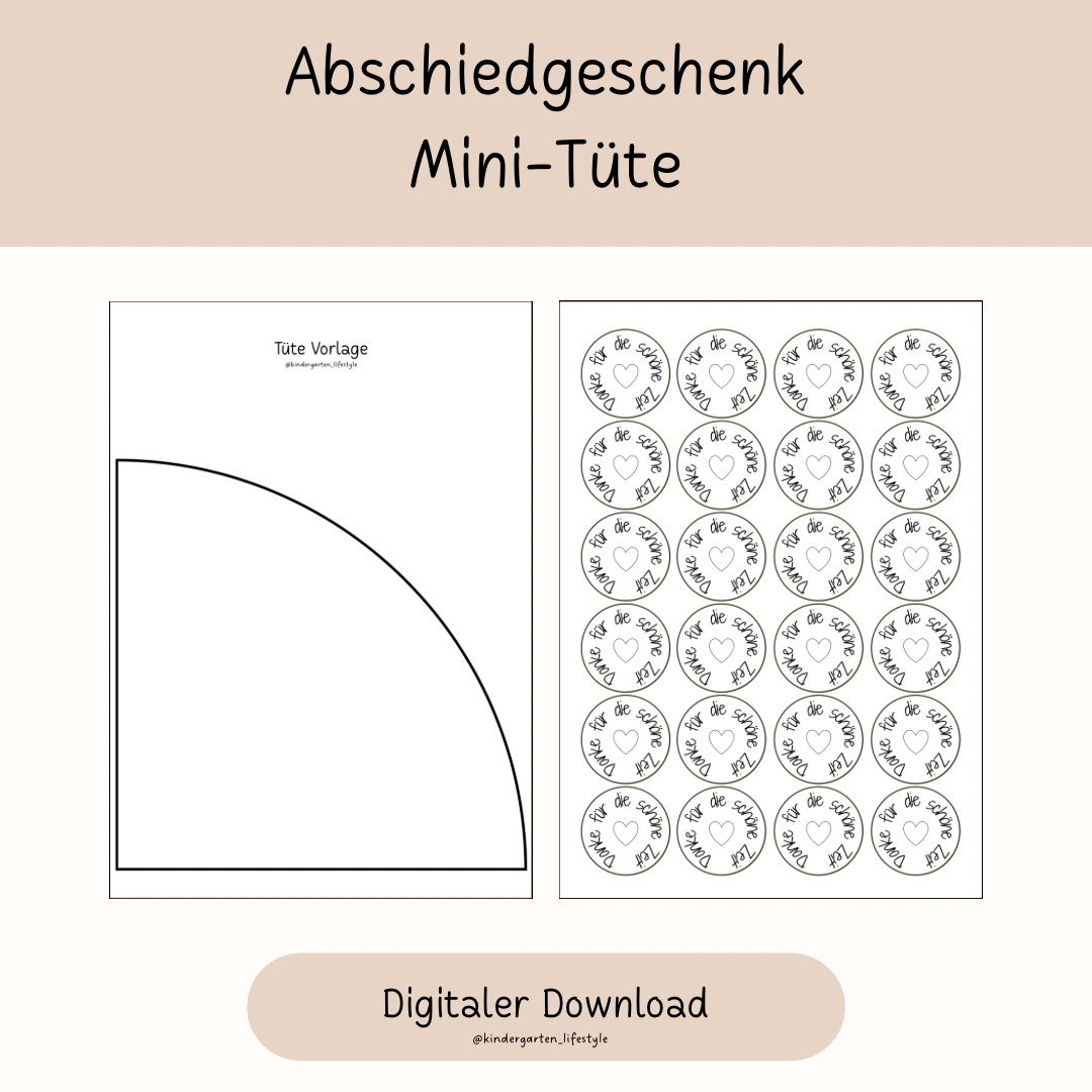 Abschiedsgeschenk Mini-Tüte
