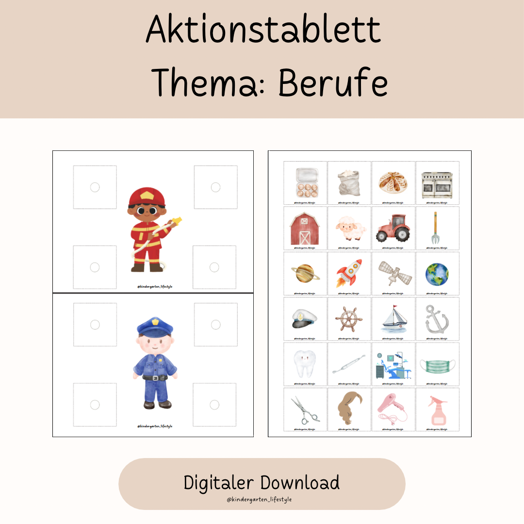 Aktionstablett Thema: Berufe