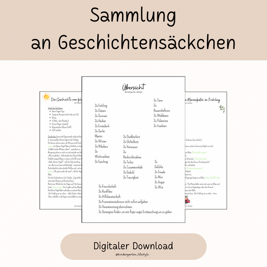 Sammlung an Geschichtensäckchen