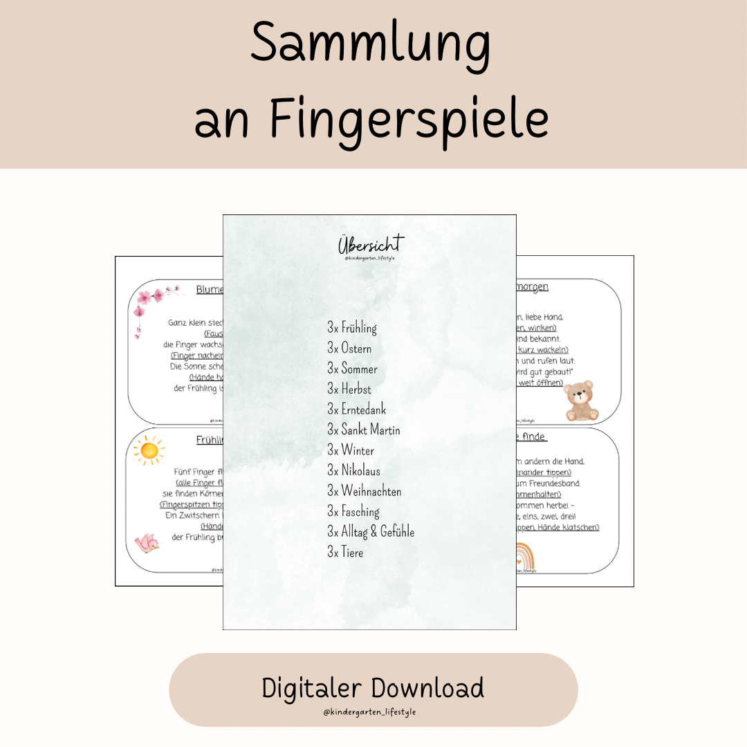 Sammlung an Fingerspiele