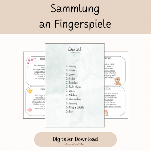 Sammlung an Fingerspiele