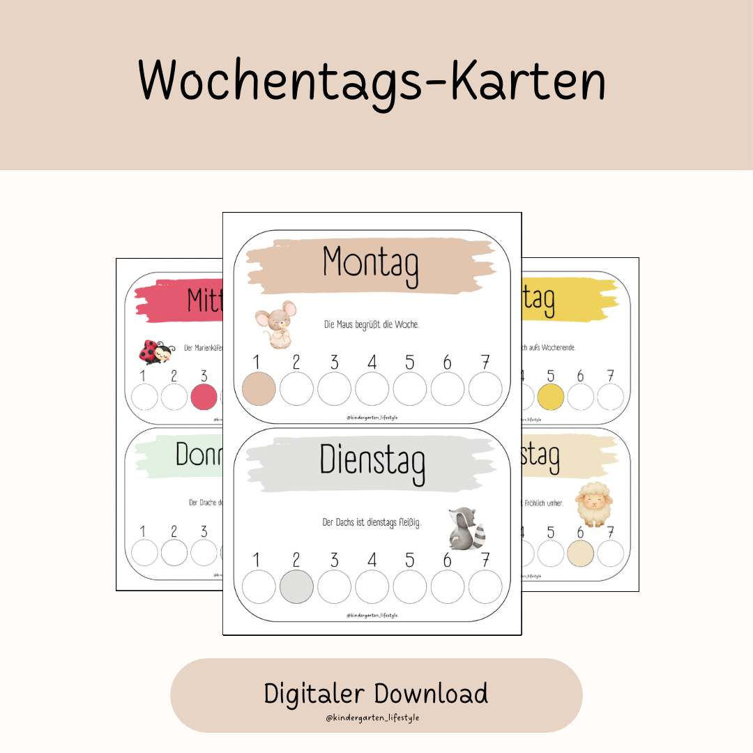 Wochentags-Karten