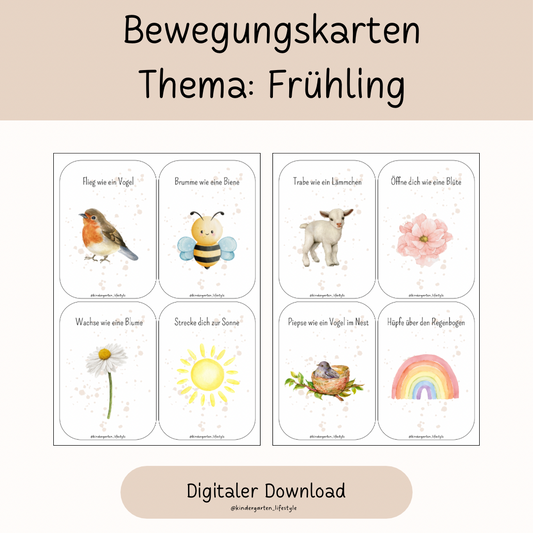 Bewegungskarten Thema: Frühling