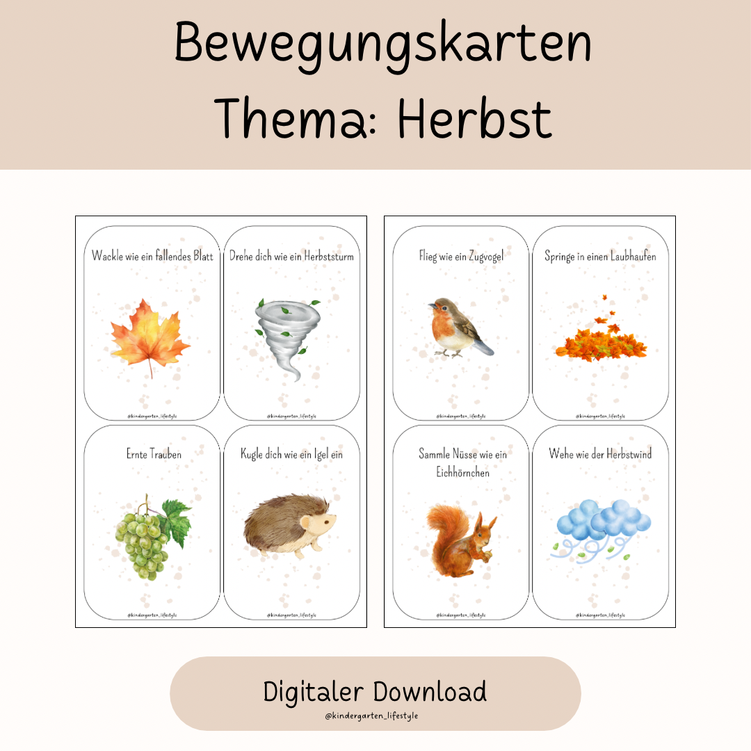 Bewegungskarten Thema: Herbst