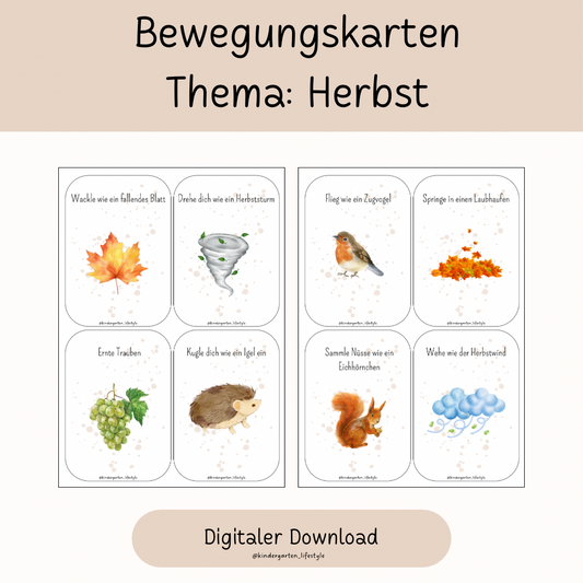 Bewegungskarten Thema: Herbst