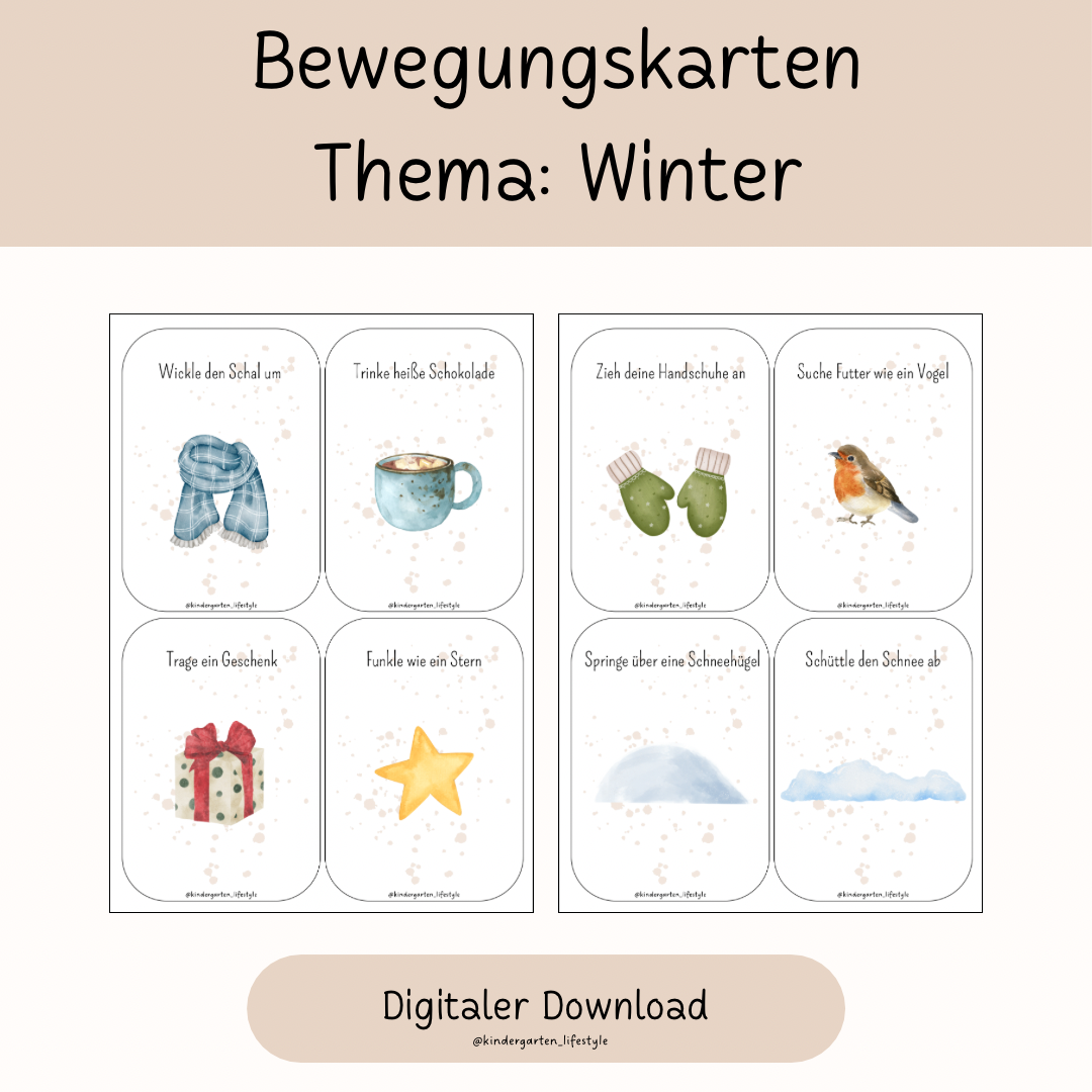 Bewegungskarten Thema: Winter
