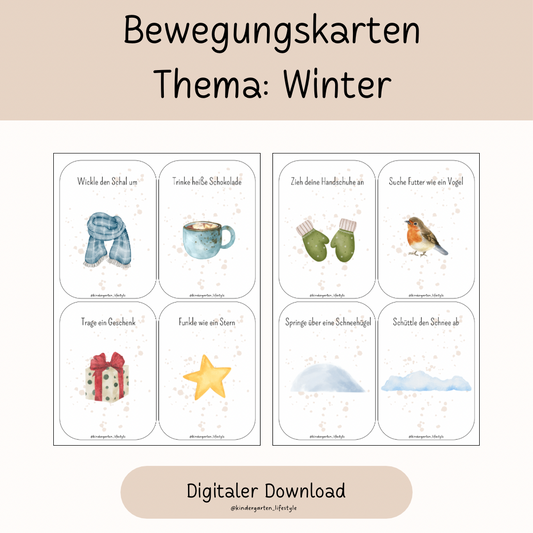 Bewegungskarten Thema: Winter