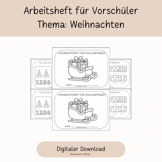 Arbeitsheft für Vorschüler Thema: Weihnachten