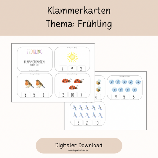 Klammerkarten Thema: Frühling