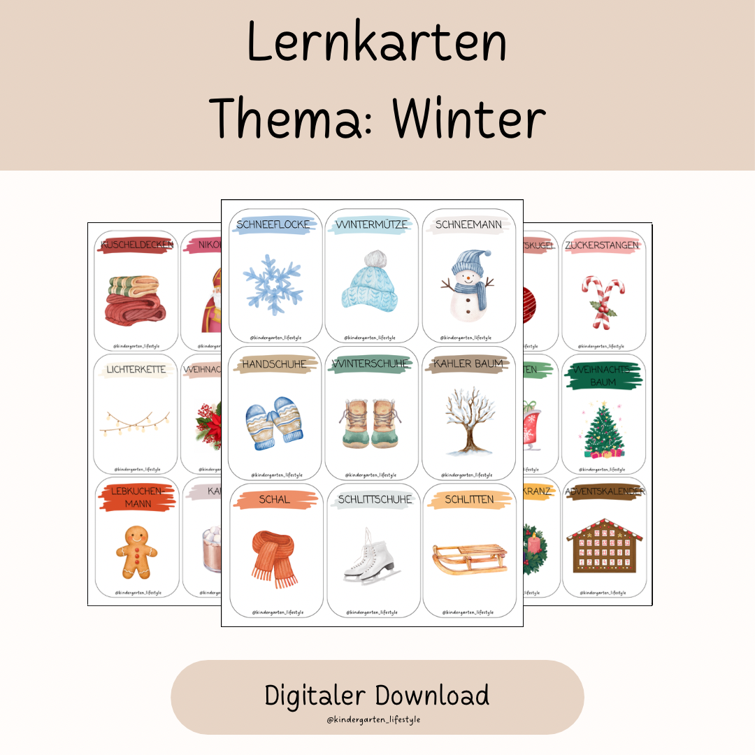 Lernkarten Thema: Winter