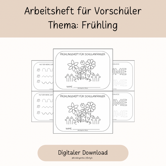 Arbeitsheft für Vorschüler Thema: Frühling