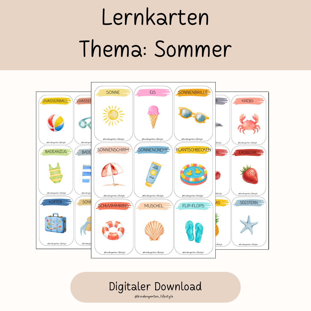 Lernkarten Thema: Sommer