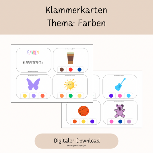 Klammerkarten Thema: Farben