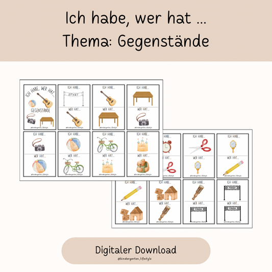 Ich habe, wer hat… Thema: Gegenstände