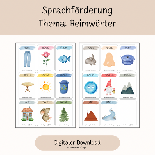 Sprachförderung Thema: Reimwörter