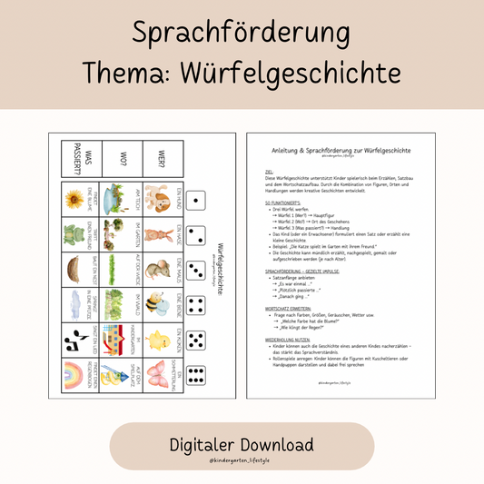 Sprachförderung Thema: Würfelgeschichte
