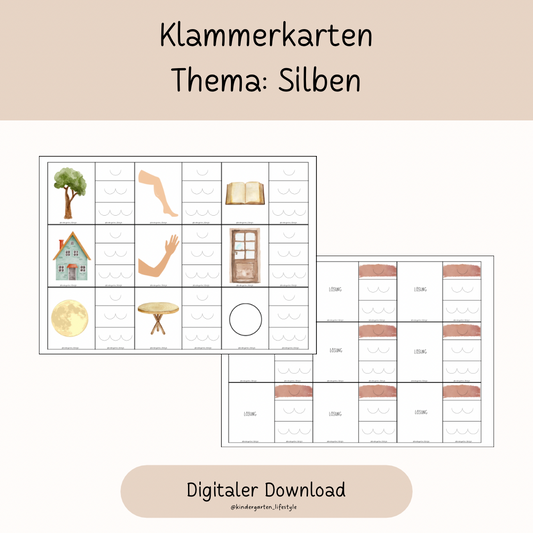 Klammerkarten Thema: Silben