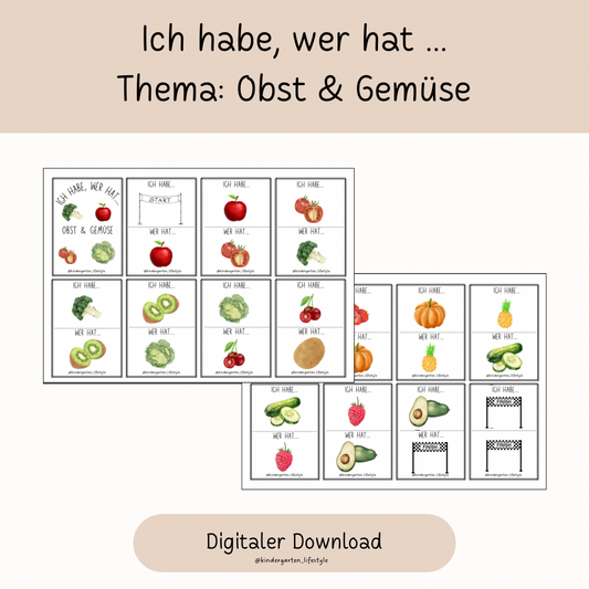Ich habe, wer hat… Thema: Obst & Gemüse