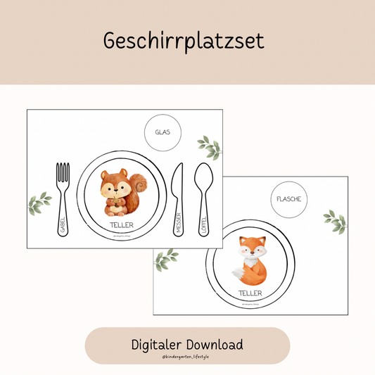Geschirrplatzset