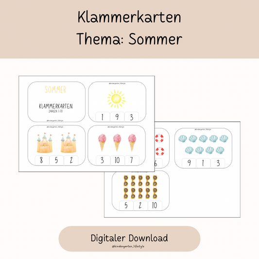 Klammerkarten Thema: Sommer