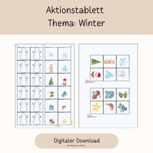 Aktionstablett Thema: Winter