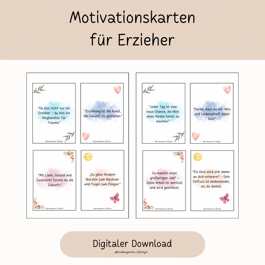 Motivationskarten für Erzieher
