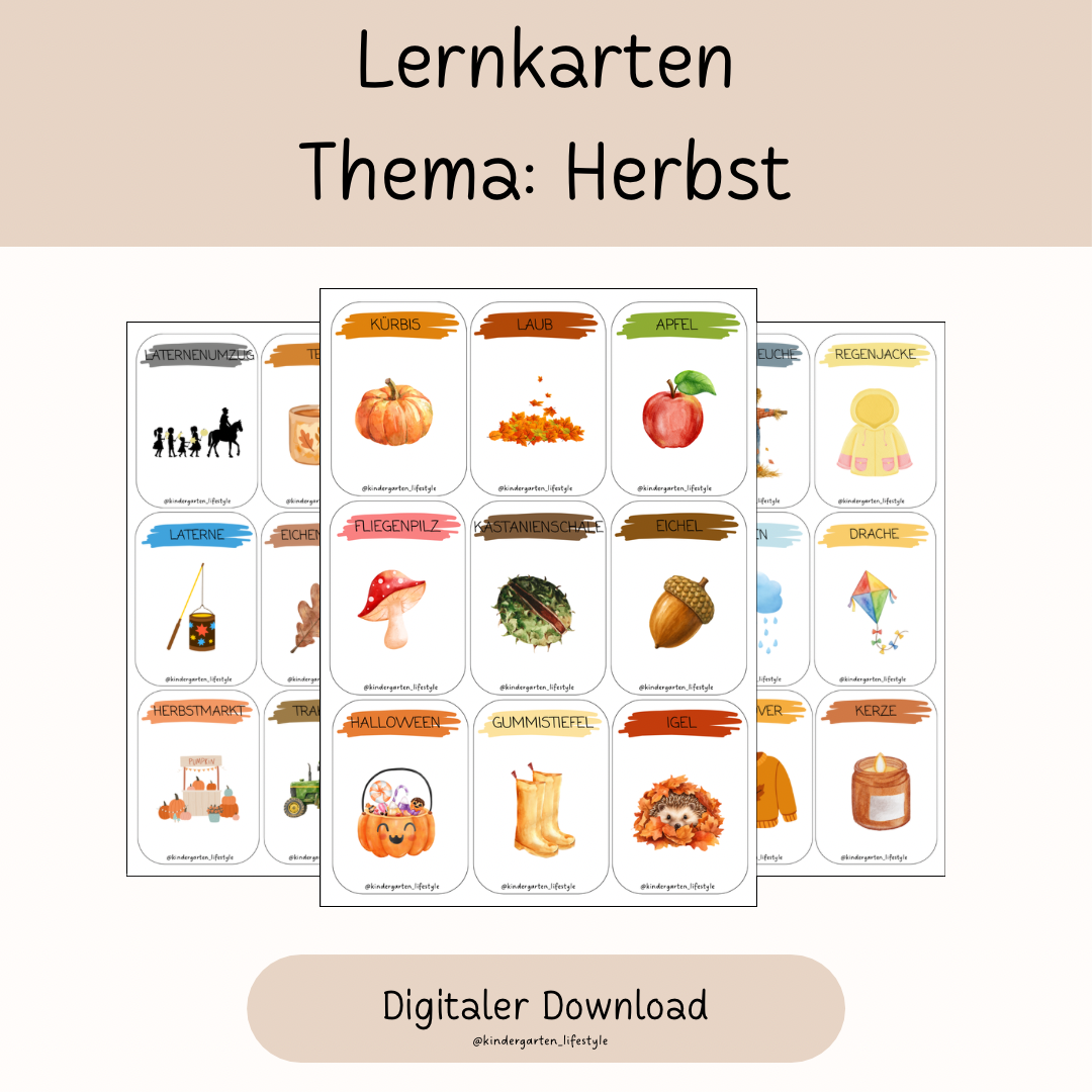 Lernkarten Thema: Herbst