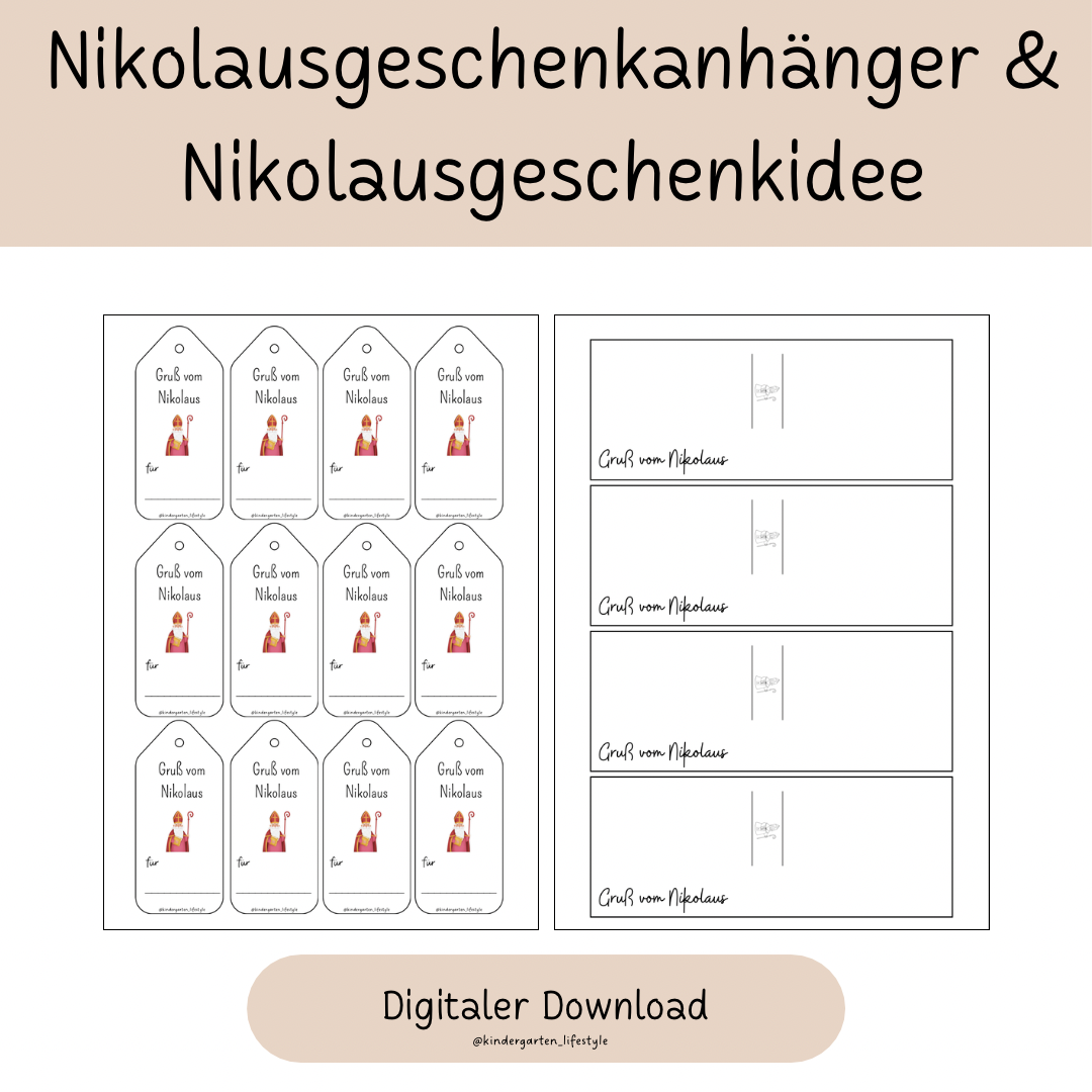 Nikolausgeschenkanhänger & Nikolausgeschenkidee