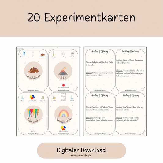 20 Experimentkarten