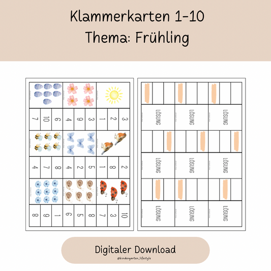 Klammerkarten Thema: Frühling