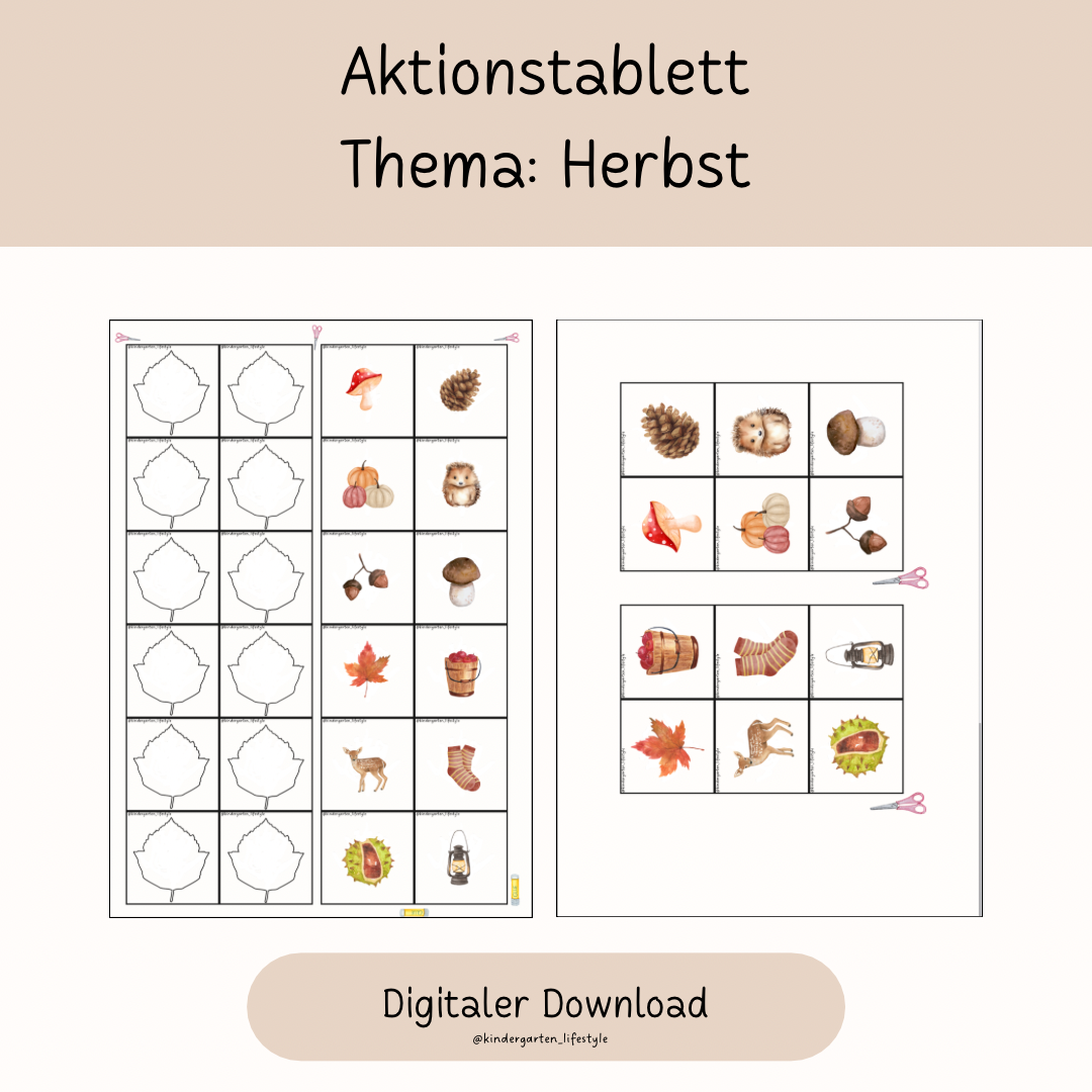 Aktionstablett Thema: Herbst