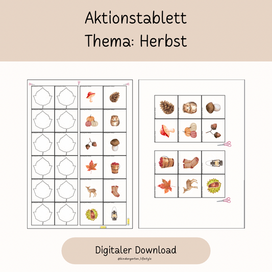 Aktionstablett Thema: Herbst