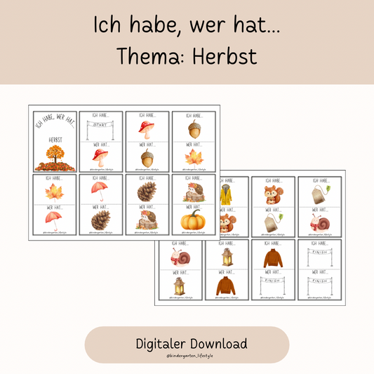 Ich habe, wer hat… Thema: Herbst