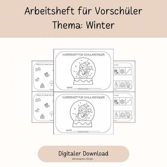 Arbeitsheft für Vorschüler Thema: Winter