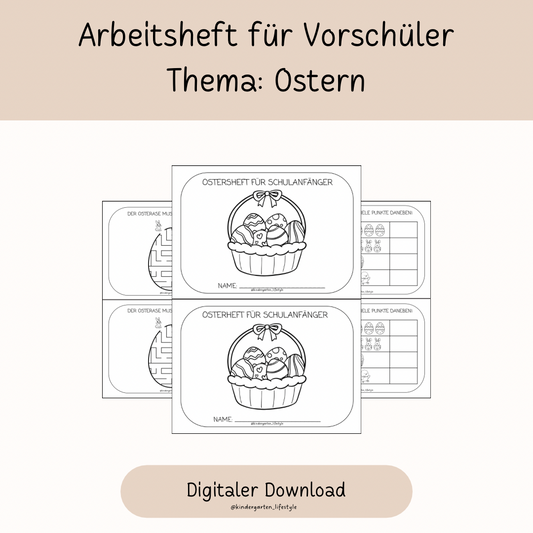 Arbeitsheft für Vorschüler Thema: Ostern