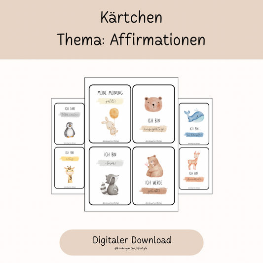 Kärtchen Thema: Affiramtionen